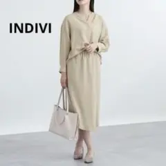 INDIVI★ セットアップ風ワンピース