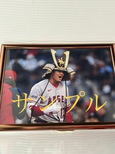 大谷翔平　A4写真 打者8号ホームラン、カブト！他にも多数出品してますので是非ご覧下さい！フレームカラーピンクゴールド