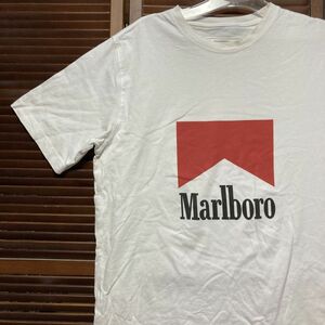 1スタ 再落無し AMHU 白 スモーク Tシャツ マルボロ Marlboro タバコ 赤マル 90s 00s ビンテージ アメリカ 古着 卸 仕入れ