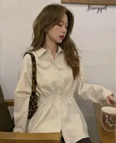 韓国レディース服 コーデュロイ オーバーシャツ