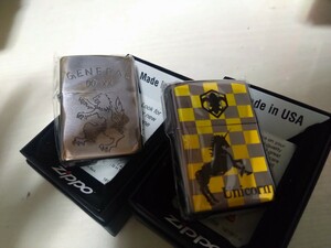 ZIPPO ジッポ UNICORN ユニコーン General ジェネラル 2個セット ビンテージ加工 未使用