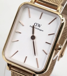 【保管品】K3025 Daniel Wellington ダニエルウェリントン K26HRW03 QZ クオーツ ローズゴールド文字盤 レディース腕時計 ２針 現状稼働