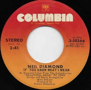 ニール ダイアモンド NEIL DIAMOND / street life 7インチ b/w Street Life US盤 1976