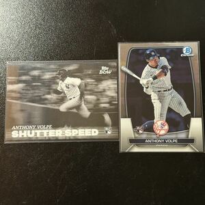 【セット】2023 Topps Bowman chrome Black White Anthony Volpe New York Yankees RC ルーキーカード