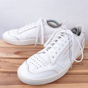 z6398 プーマ ラルフ サンプソン US9.5 27.5cm/白 ホワイト クリーム ゴールド系 PUMA RALPH SAMPSON LOW メンズ スニーカー 中古