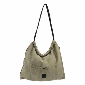 mina perhonen / ミナペルホネン | choucho clam bag リネン 刺しゅう ショルダー クラムバッグ | ナチュラル | レディース