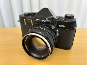 【ミノルタ MINOLTA SR-1】黒 55mm 1:1.8 1眼レフ ヴィンテージ フィルムカメラ マニュアルフォーカス◆67