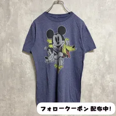 古着 used　Disney　ディズニー　Mickey mouse　ミッキーマウス　ドナルド　半袖プリントTシャツ　ネイビー