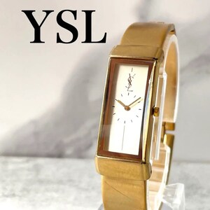 稼動品　YSL イヴサンローラン　ゴールドバングル　腕時計　レクタンギュラー