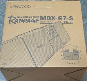 【中古】KENWOOD ケンウッド　MDX-G7-S　ラジカセ　シルバー MD CD FM/AM ラジオ　ジャンク品