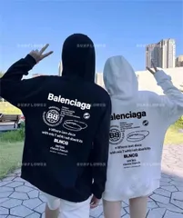 Balenciaga　バレンシアガ　パーカー　レディース　メンズ　カップル　秋冬　ユニセックス　男女通用　　ブラック