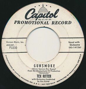 米7 Tex Ritter Gunsmoke / Remember The Alamo F3230 Capitol Records /00080