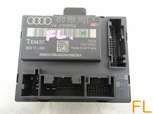 G/ID19■Audi A6 GH-4FAUKS (アウディ C6系セダン 06y前期)■左F/助手席ドアモジュール 4F0959792E (左フロント コンピューター ユニット)