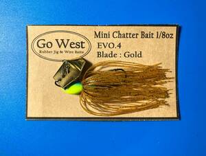 Evo.4-76 GoWest ミニチャターベイト 1/8oz【Gold Blade】