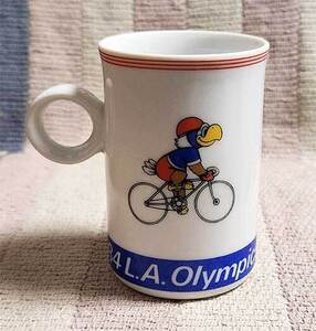 マグカップ　ロスオリンピック　1984年　競輪　CYCLING　イーグルサム　コーヒーカップ　コップ　陶磁器製　昭和　レトロ　非売品　未使用