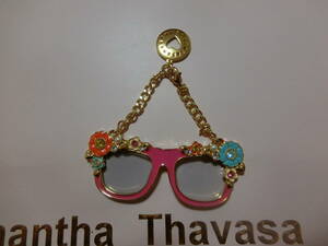 ◆サマンサタバサ◆サングラスチャーム◆ピンク◆新品タグ付き◆お花◆◆Samantha Thavasa◆