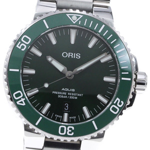 オリス ORIS 7730 アクイス デイト 自動巻き メンズ 保証書付き_846872