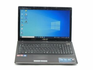 カメラ内蔵/中古/15.6ノートPC/Win10/500GB/4GB/AMD C-60/ASUS　K53U 　Office搭載/HDMI/無線WIFI/USB3.0/テンキー