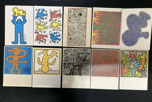 キース・ヘリング　ポストカード　10枚 Keith Haring postcard portrait Andy Warhol Printed in Holland, France set of 10