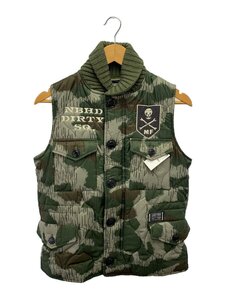 NEIGHBORHOOD◆M-65RV.RAIN/E-VEST/キルティングベスト/S/カーキ/カモフラ/SPNH-JK-M08//