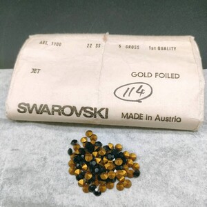 ☆ほぼ未使用 SWAROVSKI スワロフスキー ヴィンテージ ルース 1100 22SS 5gross JET ジェット 裸石 グルーデコ ラインストーン R-377 