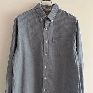 L.L.Bean エルエルビーン WRINKLE RESISTANT ボタンダウンシャツ M TRIM FIT ブルー チェック アウトドア 古着 大きめ