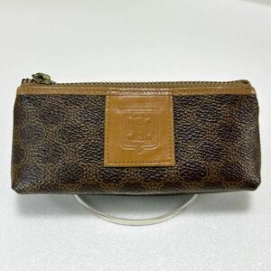 ◆CELINE セリーヌ　M10　コインケース◆　キーポーチ　マカダム柄　PVC レザー　MADE IN ITALY 【USED】 0207-L1