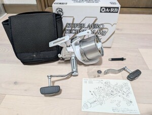 シマノ 03スーパーエアロ テクニウムMg 0.8/1.0号　管858EF　日本製 左右対象　替軸有り　替ハンドル付き　投げ釣り　