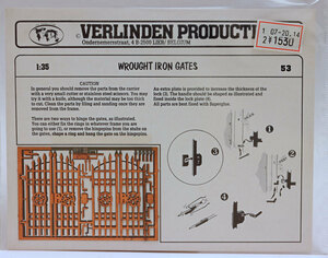 バーリンデン53 1/35 WROUGHT IRON GATES Parts-002