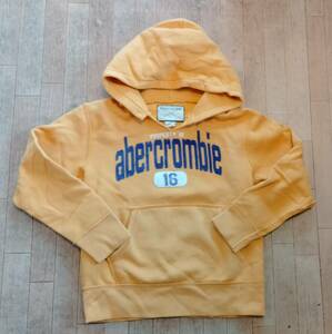 ★即決★Abercrombie&Fitch・アバクロンビー&フィッチ★ヘビーウエイト・スウェットプルパーカー【サイズM】イエロー★正規品・レディース