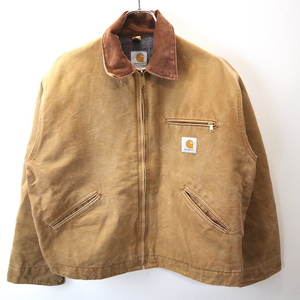 USA製 Carhart カーハート J01 ダック デトロイト ジャケット(メンズ 46)ブラウン オールド