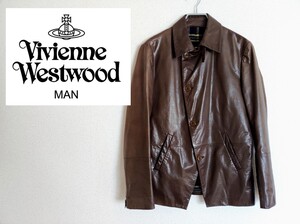 ヴィヴィアンウエストウッド マン インビゾルテ 革 レザージャケット VivienneWestwood man size50 