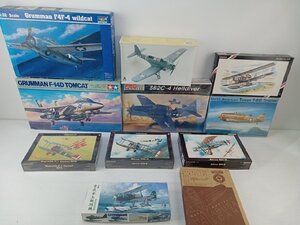 [BF-2-3] 戦闘機他 プラモデル まとめ売り 内容未確認 ジャンク F-14D トムキャット F4F-4 ワイルドキャット 零式水上観測機