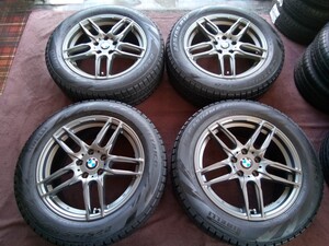 極上中古 ケレナーズ＆バリ山スノータイヤセット BMW X1(F48) X2(F39) PIRELLI アイスアシメントリコ 225/55R17 2021年製