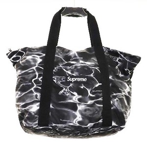 シュプリーム SUPREME 17SS RIPPLE PACKABLE TOTE BLACK トートバッグ ボックスロゴ リップルパッカブル 総柄 ナイロン 黒☆AA★▲241001