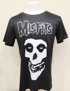 送料無料　【Mサイズ】ミスフィッツ　Tシャツ　misfits　ロックバンド　モノトーン　スカル　ファンスマ