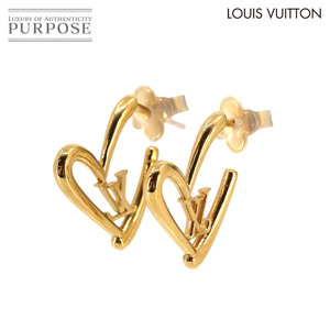 新品同様 ルイ ヴィトン LOUIS VUITTON ピアス ハート フォーリンラブ PM ゴールド M00463 アクセサリー Earrings 90232152