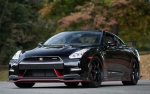 日産 GT-R NISMO R35 US仕様 Aオパールブラック 2015年 ニッサン NISSAN 壁紙ポスター 特大ワイド版921×576mm （はがせるシール式） 012W1