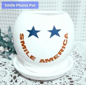 Smile Plants Pot★スマイル★鉢★新品未使用★星白