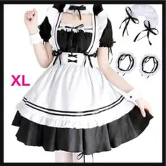 【未使用】メイド 服 コスプレ ロリータ 6点 セット⭐️ハロウィン XL