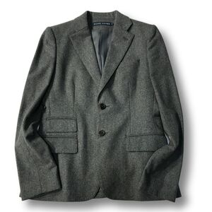 《良品◎》RALPH LAUREN ラルフローレン★日本製*ウールアンゴラカシミヤ*テーラードジャケット*ブレザー*グレー*サイズ9(LW1887)◆S60