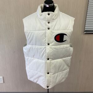 営AB32-60Y Supreme × Champion シュプリーム チャンピオン Puffy Vest White パフィーベスト 17SS ホワイトメンズ ダウンベスト Lサイズ 