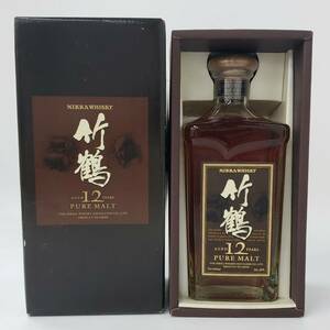 M37487(063)-652/KK12000【千葉県内のみ発送】酒　竹鶴 NIKKA WHISKY AGED 12 YEARS PURE MALT ニッカ ピュアモルト 40％ 660ml 箱付き