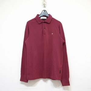 STONE ISLAND (S) ロングスリーブ ポロ　長袖ポロシャツ　メンズ　ストーンアイランド H4-77