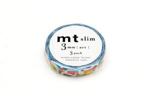 カモ井 mt slim 3mm アート マスキングテープ マステ MTSLIMS10 3mm×10m（3roll） ラッピング /【メール便OK】