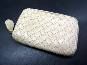 BOTTEGA VENETA ボッテガヴェネタ イントレチャート レザー コインケース コインパース 小銭入れ ホワイト系 DF1740