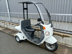 福岡県発 実働！ ホンダ ジャイロキャノピー ４サイクル FI 2018年モデル 3型 走行距離表示44,518km 法人ワンオーナー ミニカーベース