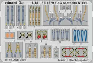 エデュアルド ズーム1/48 FE1379 F-4G Phantom seatbelts for Meng Model kits