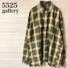 5525gallery フランネル ビッグ シャツ チェックシャツ