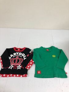 送料無料★BABYDOLL ベビードール★長袖Tシャツ　ロンT トップス★男の子　ベビー　90★2枚セット#61205sj150